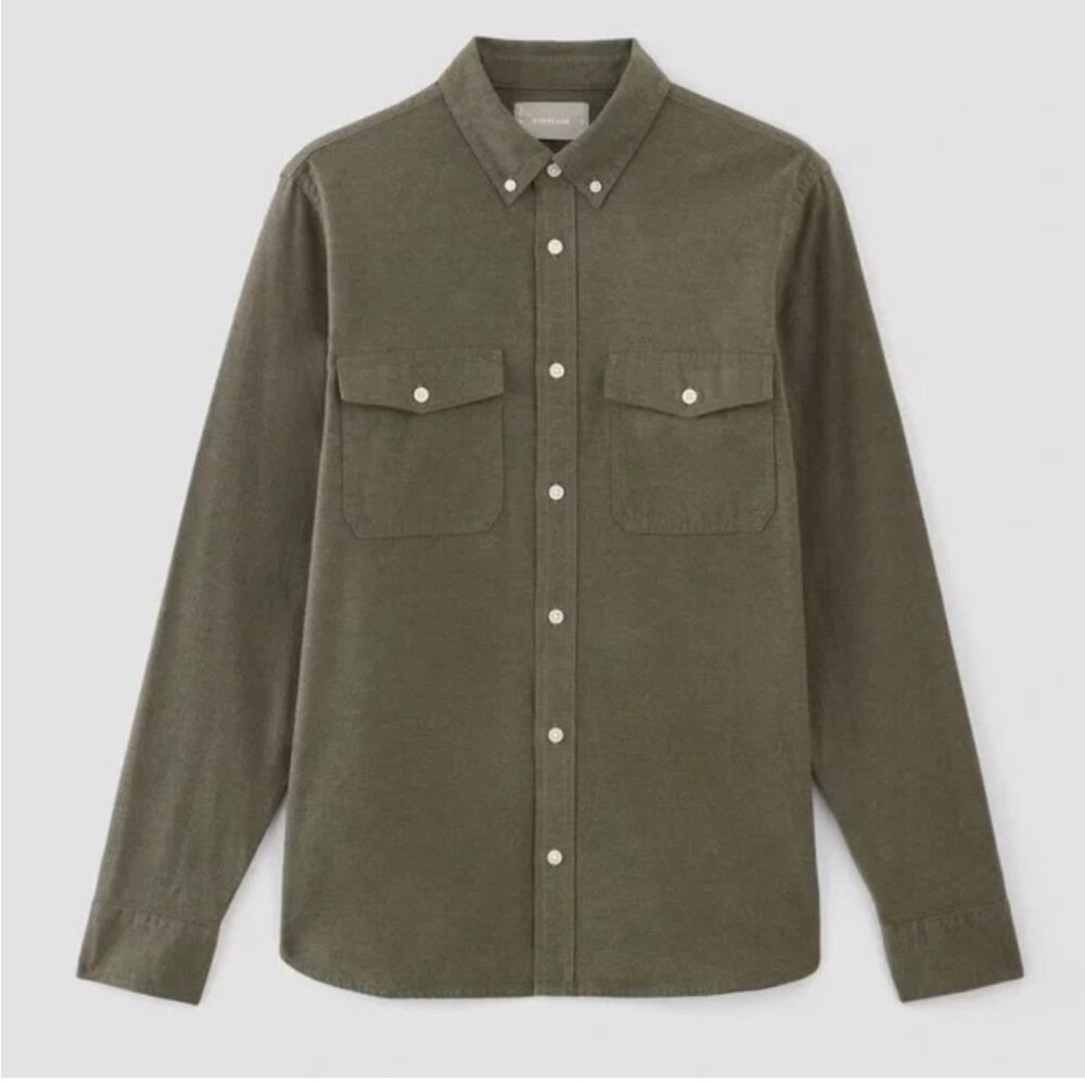 Everlane Olive Green flannel shirt